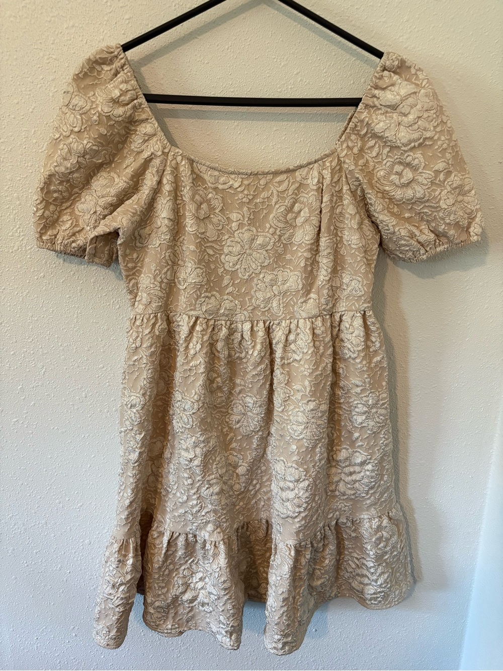 Umgee Floral Textured Babydoll Dress